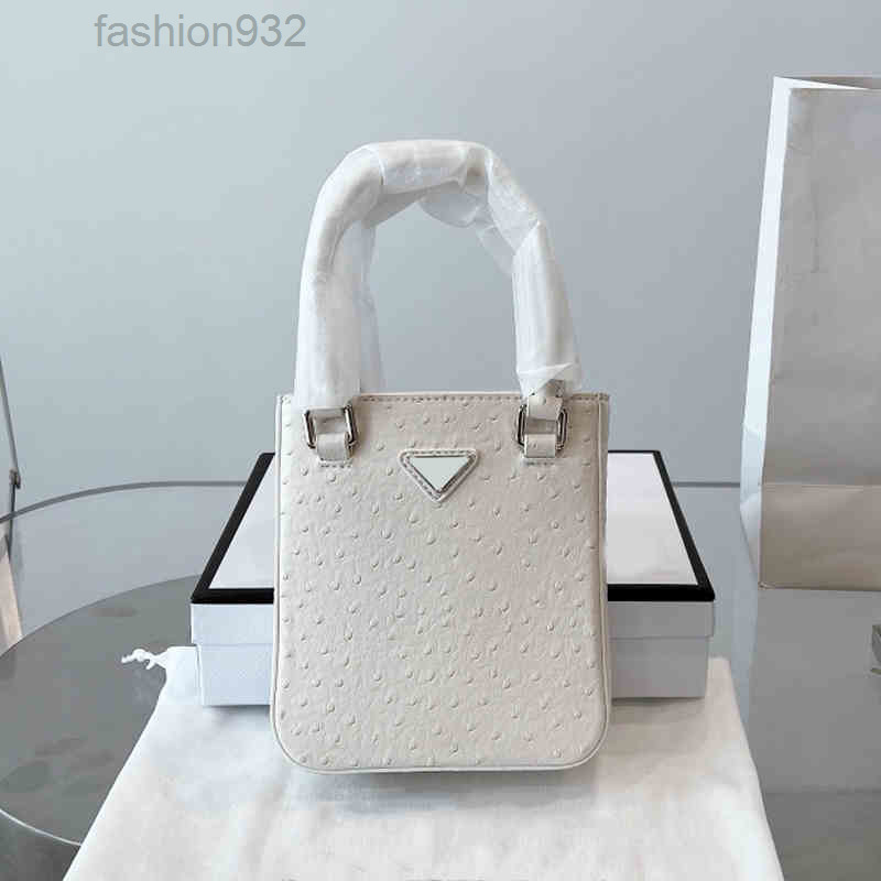 

Evening Bags Small Tote Women Handbag Ostrich Pattern Leather Designer Crossbody Bags Female Hobo Purses 20510, Black