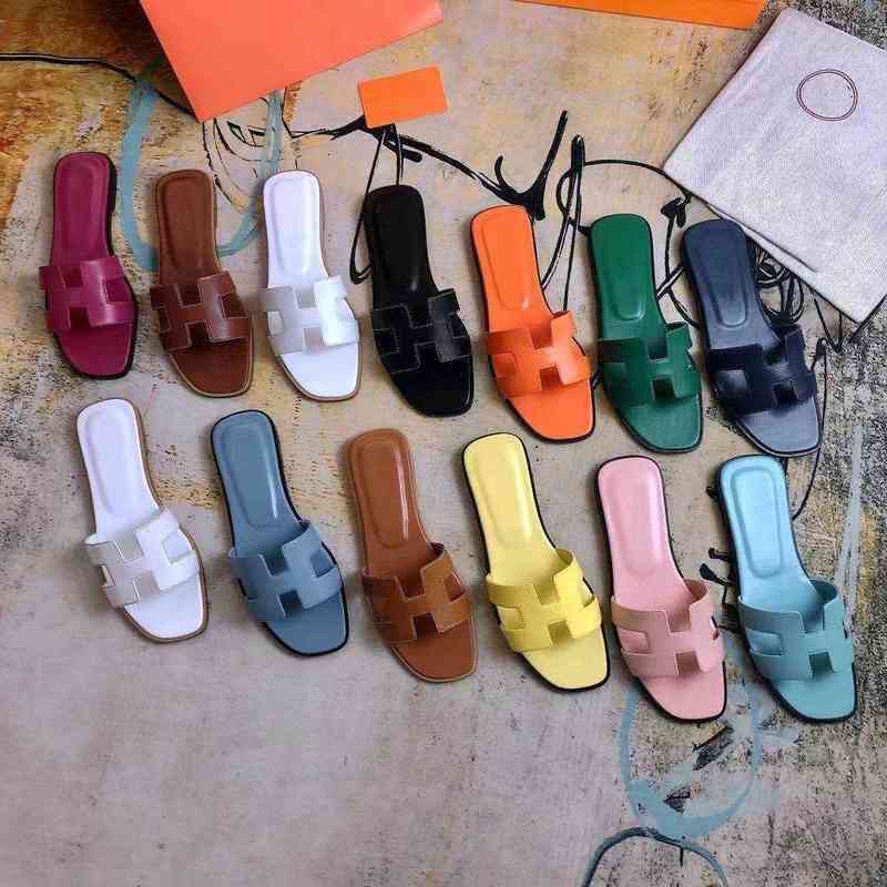 

Designer Herme Slippers Women Oran Sandal Quality h High Slipper Off Sandals Flipflops Shoes Fashion Have Logo, 16