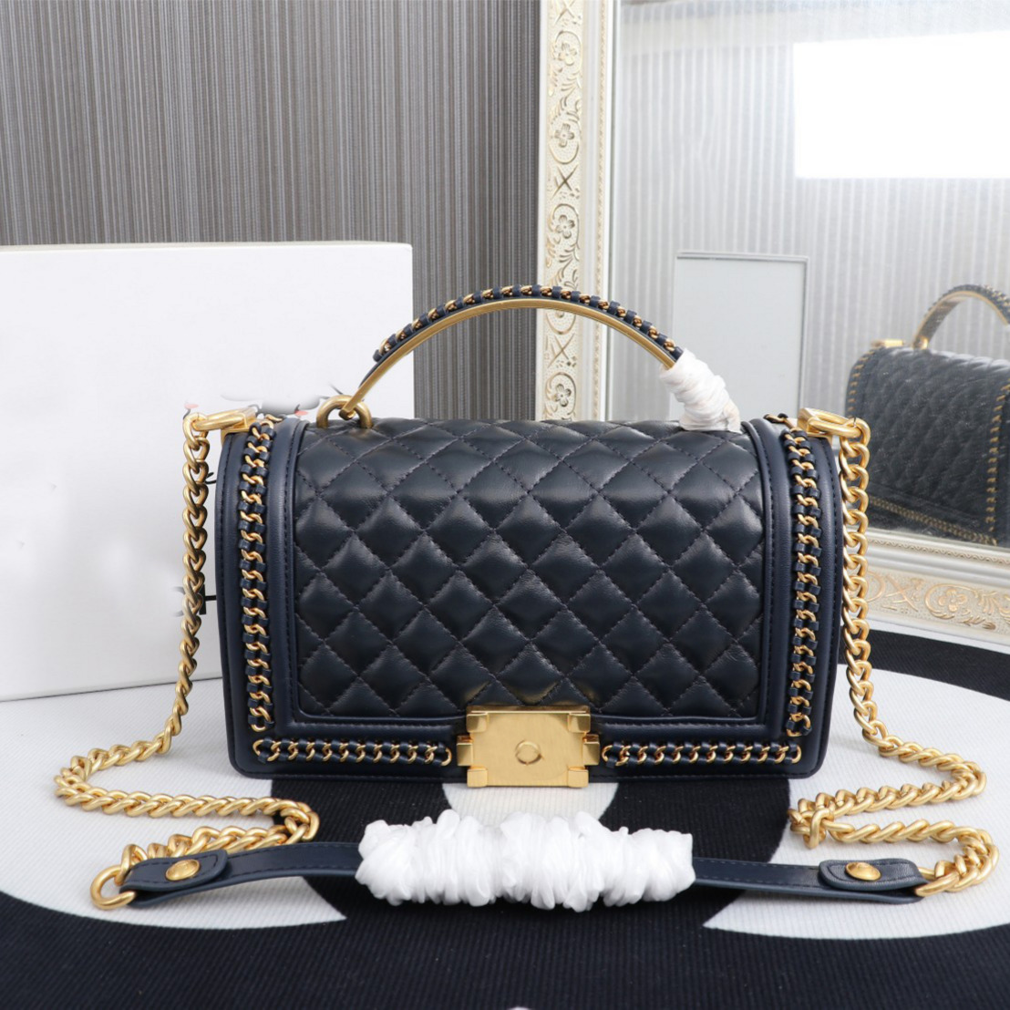 

7A Genuine Lambskin Leather Bags Luxury Brand Designer Totes with The Handle Handbags, White