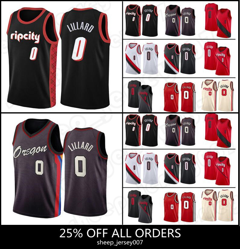 

Jersey Basketball''nba''Portland''Trail''Blazers''Damian 0 Lillard Jayson 0 Tatum Jaylen 7 Brown Marcus 36 Smart 75th Anniversary, Men jersey