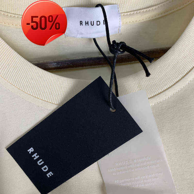 

Men' T-Shirts Rhude Blue Foot Compass Print Tee Men Women Hip Hop Streetwear Casual Summer Rhude t Shirt TopsA98O, 5012hei