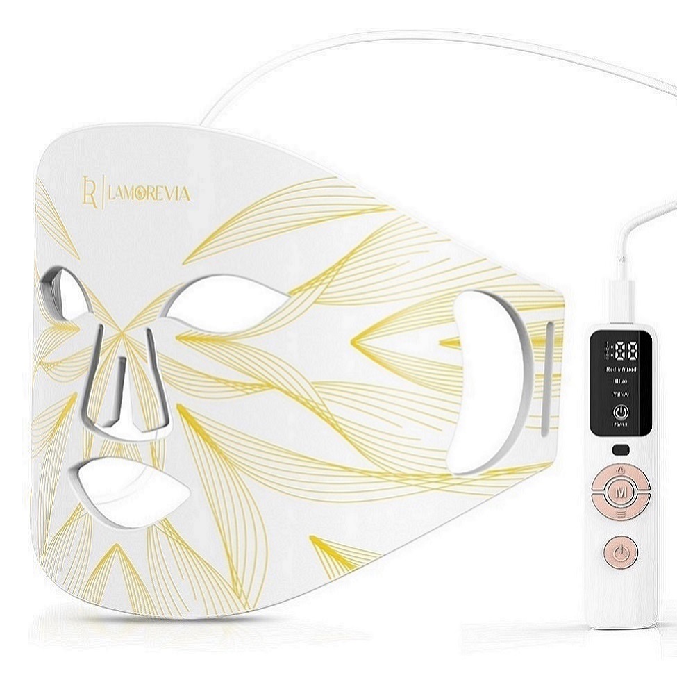 4 Colors LED Infrared Flexible Soft Mask Silicone Face Mask LED Therapy Anti Aging Photon Facial Skin Rejuvenation Therapy Tool