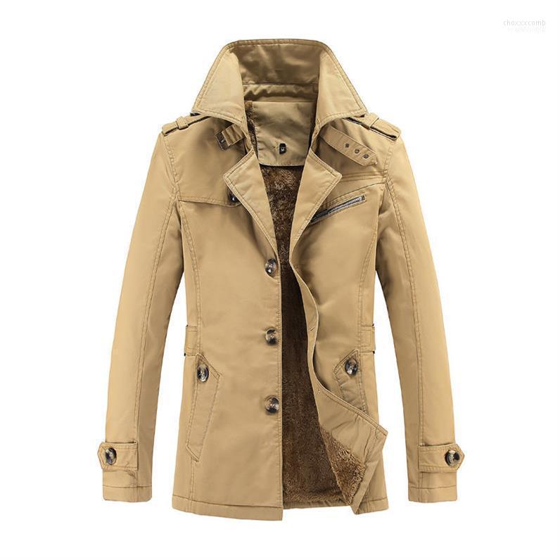 Men's Jackets Men's OLOEY British Fashion Men Casual Business Style Classical Long Trench Coats Simple Smart