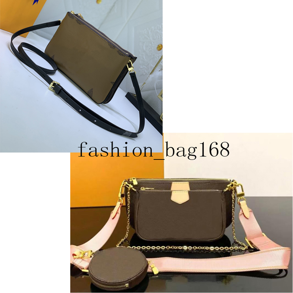 

Potte che designer women handbags cross body bags 3 in 1 canvas strap shoulder bag letters brown color coin purse, White