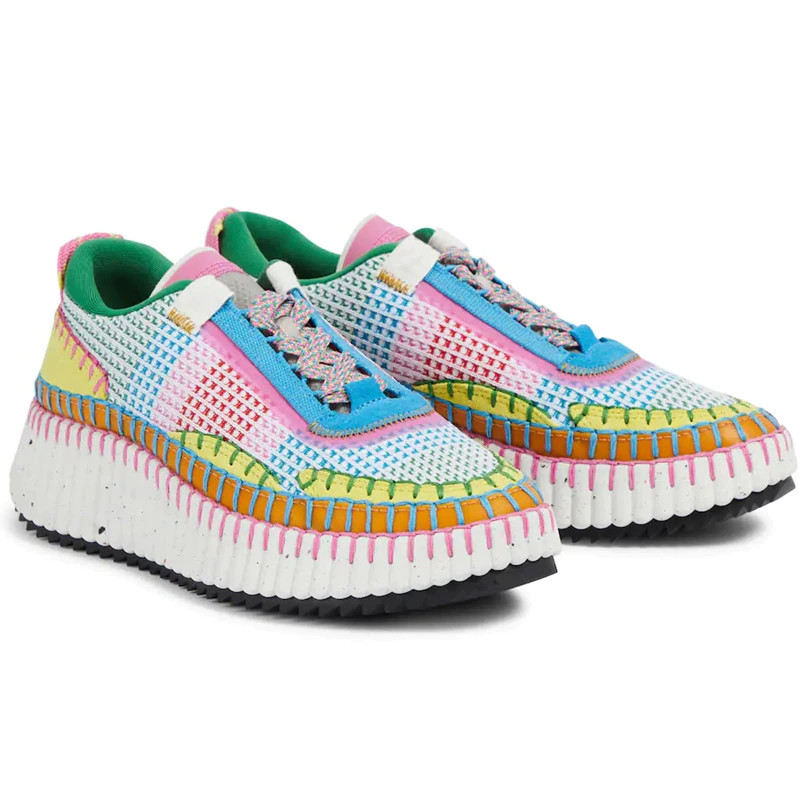 

2022 Designer Women Sneakers Platform Bottom Shoes Luxury Chunky Sneakers Female Mixed Color Casual Shoes Rainbow Trainers Woman