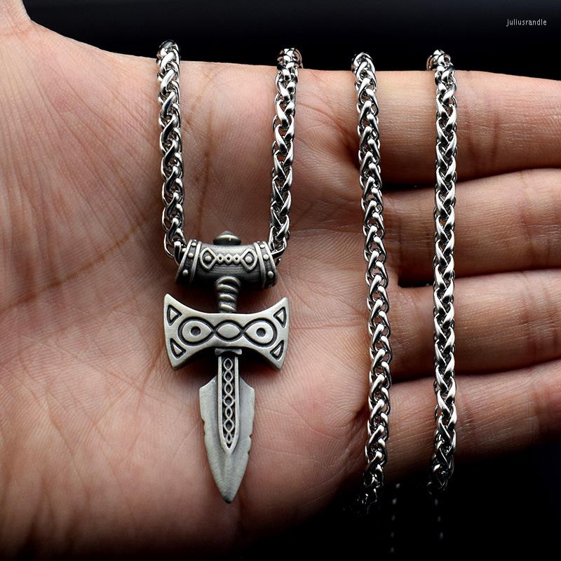 

Pendant Necklaces Skyrim Of Talos Viking Sword Stainless Steel Necklace Greek Norse Mythology Pendants Mens Jewelery Accessories