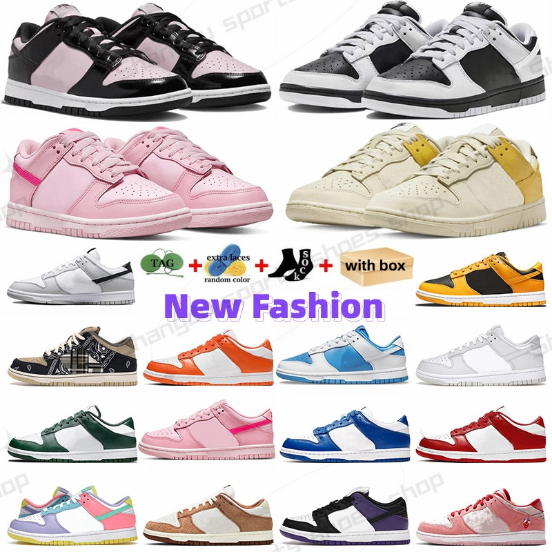 

Low Trainers Triple Pink panda casual shoes for men women sneakers designer UNC Syracuse Grey Fog University Red Varsity Green outdoor mens sports trainers 36-47, 10