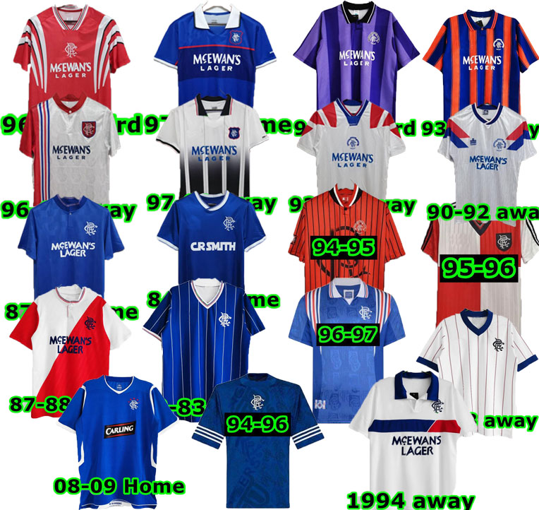 

Jerseys Glasgow Rangers Retro soccer jerseys GASCOIGNE 1982 1984 82 83 84 86 87 90 92 93 94 95 96 97 99 2001 02 03 MCCOIST ALBERTZ Classic vintage, Beige