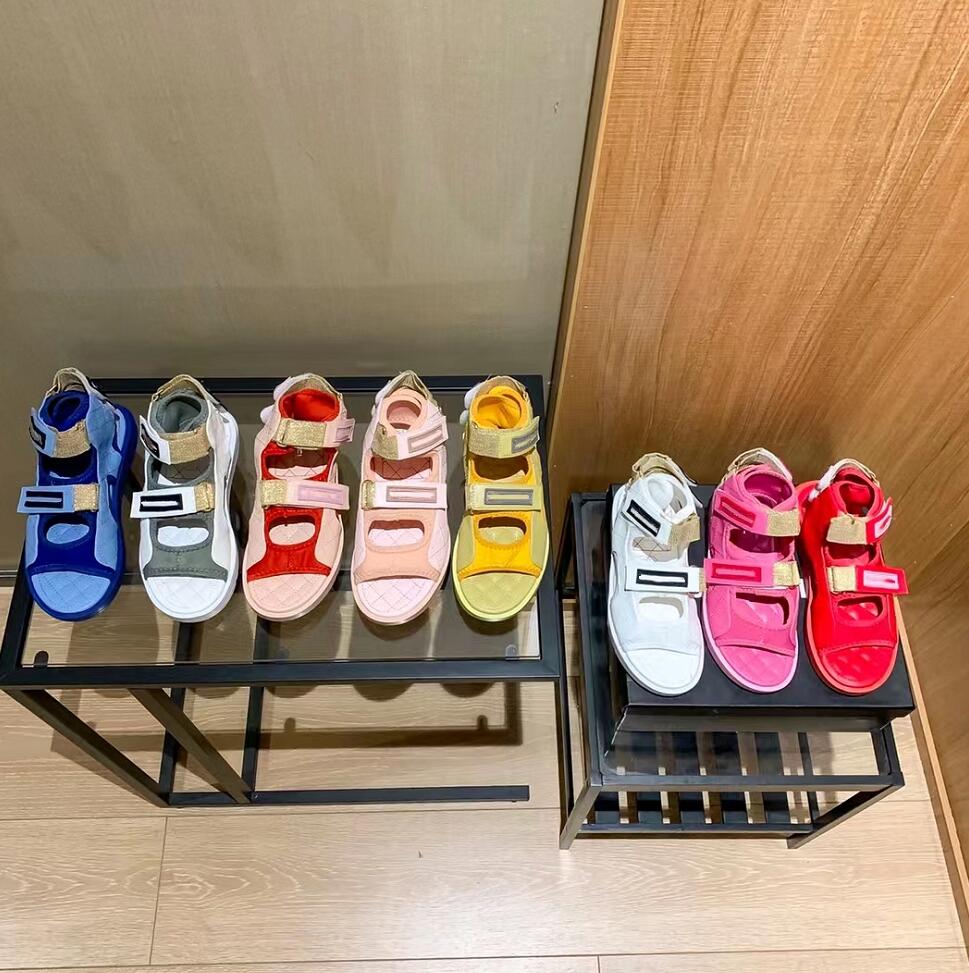 

New Style Velcro Sandal Designer Shoes Multicolor Outdoor Leisure Sports Shoe Women's Fashion Leather Sandal Retro Classic Summer Flat Bottom Sandals, Not for individual sale