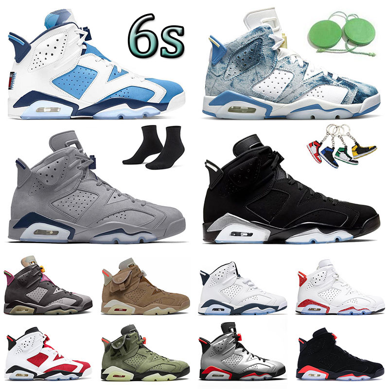 

New 6 6s Jumpman Basketball Shoes Metallic Silver Cactus Jack Georgetown UNC Offs White Marquette Washed Denim Women Mens Trainers Jorden Sneakers Sports Designer, 40-47 travis scotts yellow cactus jack