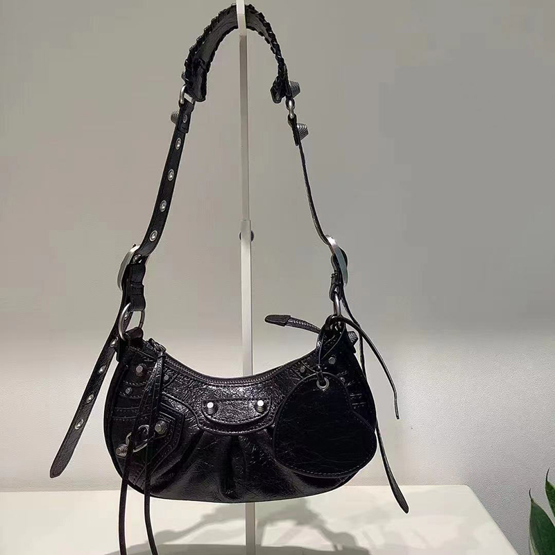 

designer bags Women Le Cagole Motorcycle shoulder Bag luxury Designers Genuine leather crossbody clutch wallet purse Pochette Retro With dust bag and card
