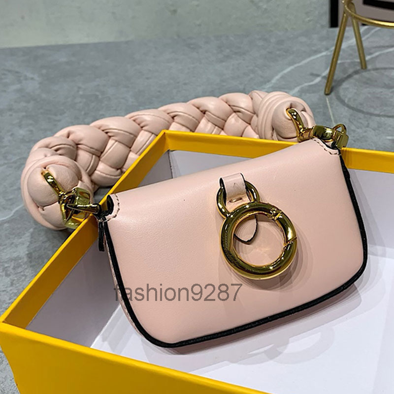 

Chain Tote Cross Body Bag Mini Baguette Bags Purse Shoulder Handbag Women High Quality Genuine Leather Woven Hand Strap Hardware Letter Magn, Gold