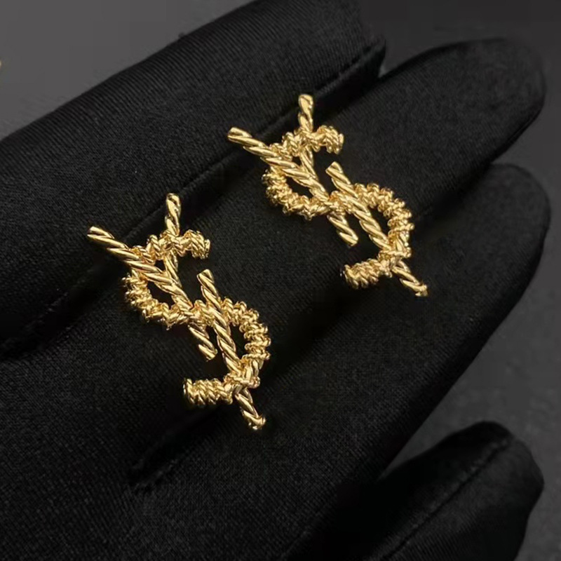 

New Fashion stud earrings woman Luxury designer earring multi colors double letter jewelry women 18k diamond Wedding Gifts