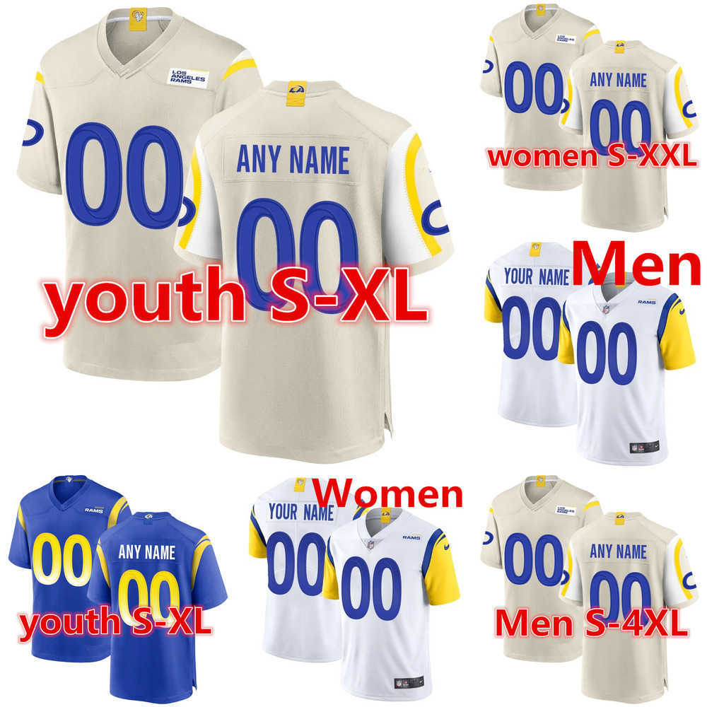 

custom Football Jerseys Men women youths Los Angeles''Rams''jersey 3 Odell Beckham Jr. 12 Allen Robinson II 99 Aaron Donald 9 Matthew Stafford 10 Cooper Kupp, Color