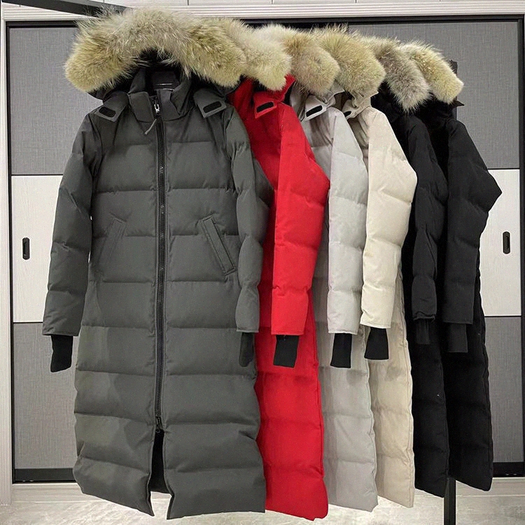 

Women's Down Jacket Winter Womens Puffer Jackets White Duck Long Windproof Parker Warm Stylish Coat Women Parkas 5-Color Size S-XXL