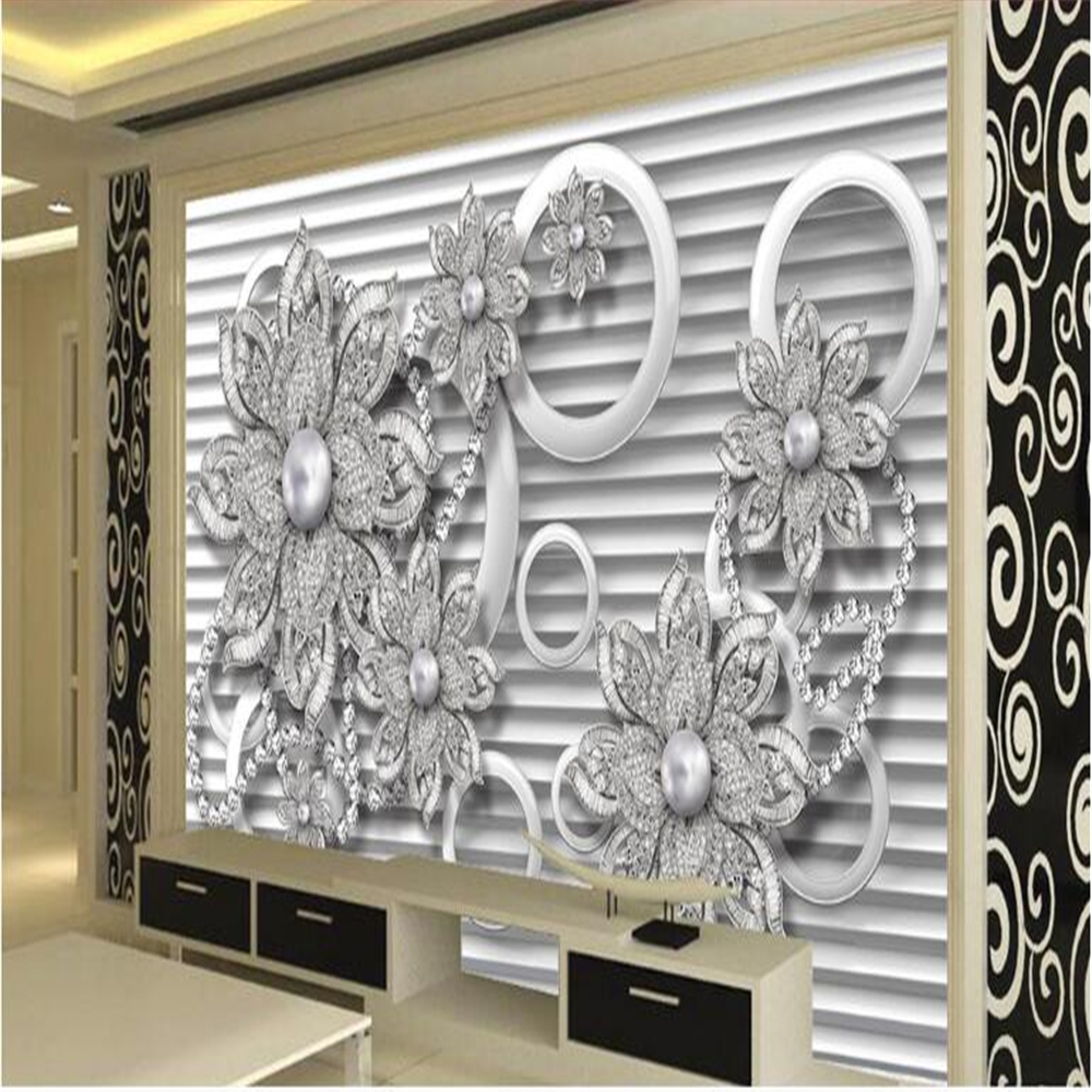 

Custom large 3d wallpapers purple European flowers 3d stereo TV backdrop new wallpaper papel de parede, Sliver