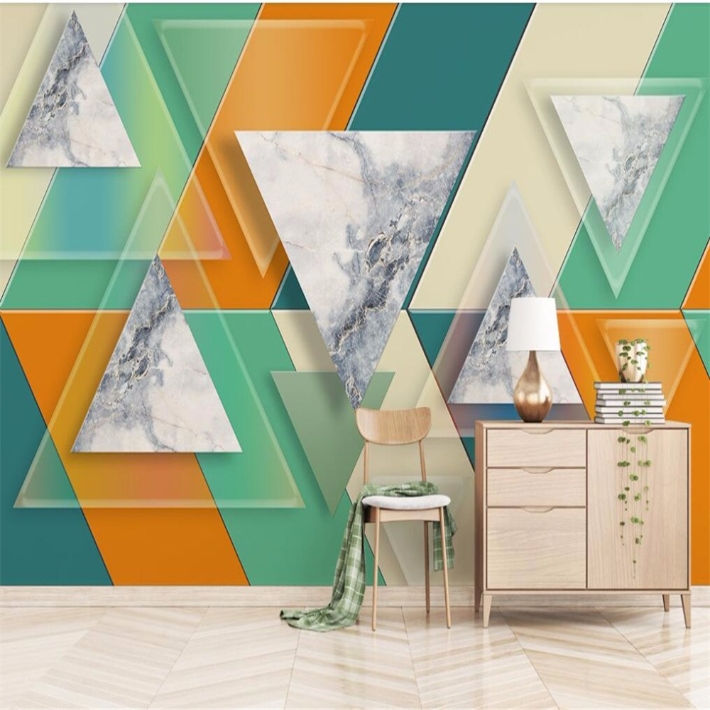 

3D three-dimensional marble wallpapers TV background wall custom large mural green wallpaper mural, As show
