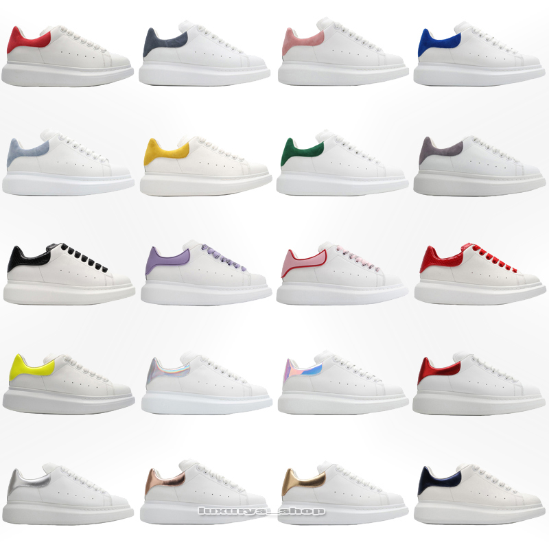 

Mc Sneaker White Sized Platform Casual Shoes Slipper Designer Alexanders Woman Man High Top Espadrilles Flat Sneakers M8 Men Women McQueens Black Leather Velvet, 28
