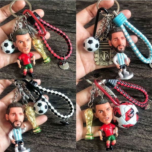 

Football World Cup figure Keychain Hercules Cups Match Ball Keychains Fan Souvenir Gift figure Pendant