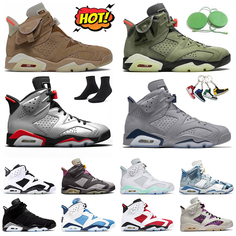 

6s 6 Fashion Designer Shoes Metallic Silver Men Jumpman Sneakers Sports Washed Denim Athletic Midnight Navy Trainers Georgetown Women, 40-47 red oreo