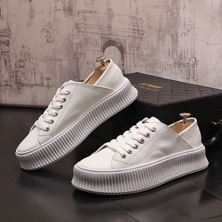 

British Designer Wedding Dress Party shoes Fashion Non-slip White Vulcanized Breathable Casual Sneakers Round Toe Business Driving Walking Loafers, Black