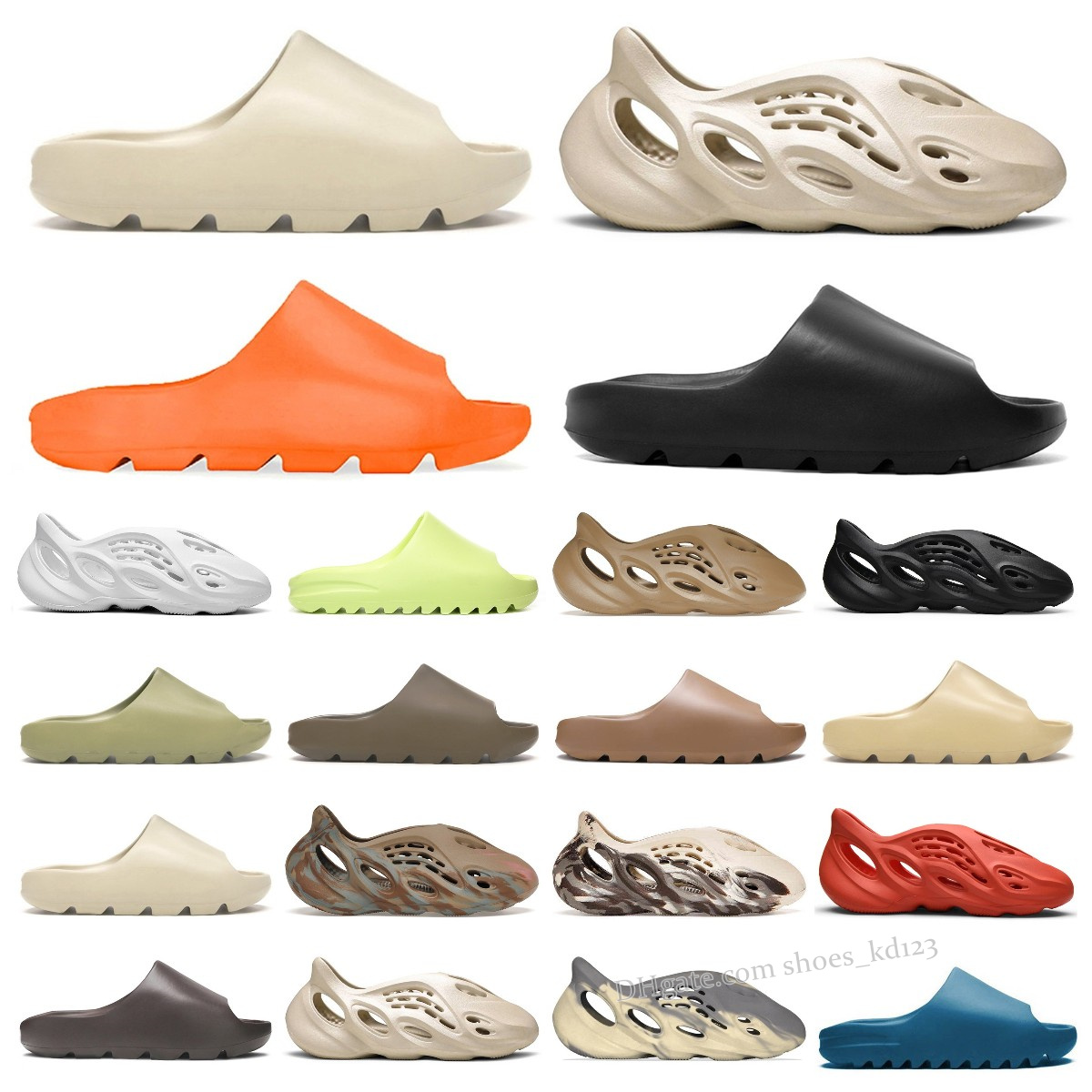 

Top vermilion Foam Runner shoes Slipper Clog lady sandal acoustic eva resin Slides Black MX sand grey Moon Grey Slippers designer Woman Man Tainers bone Sneakers, Bubble column