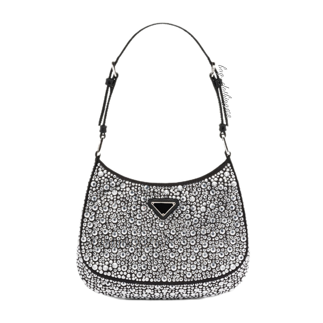 

shoulder bag handbag crossbody Bags All-over synthetic crystal embellishment Cleo satin luxuries designers women bags 2022
