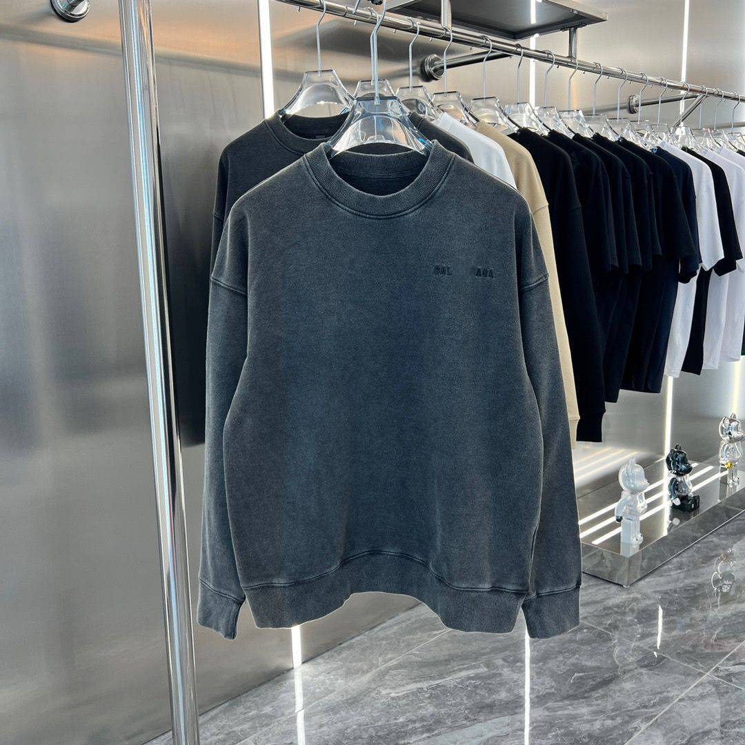 

Designer Hoodie Luxury Paris Autumn And Winter New Sweater Round Neck Pullover Long Sleeve Sweater Loose Casual, Black