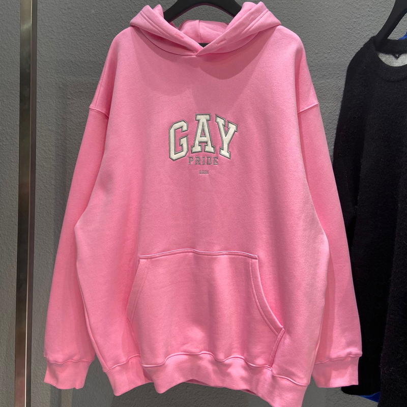 

2021 GAY PRIDE Embroidery Hoodies Women Men Cotton Hoodies Fashion Hip Hop Highstreet Oversized FZWY0479, Blue