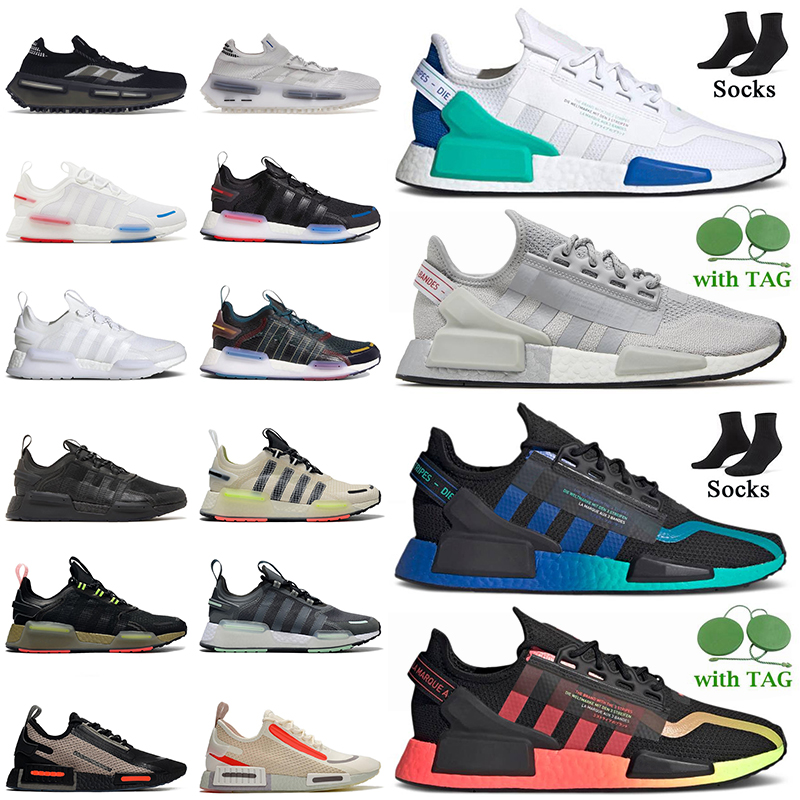 

2022 Fashion NMD R1 V2 V3 Running Shoes Nmds1 Edition 1 White Core Cyan Aqua Black Blue Watermelon Pack Gradient Grey Metallic Silver Legacy, D40 black 36-45