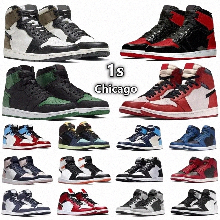 

Jumpman 1 Basketball shoes Men 1S University Blue Hyper Royal Patent Panda OG dark Mocha bred shadow UNC Smoke Grey Women Sports Sneakers trainers Eur H28j#