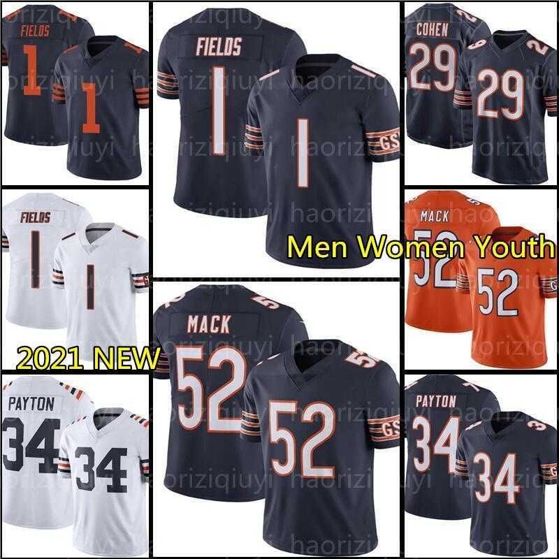 

Untouchable Jersey Chicago''Bears''1 Justin Fields 34 Walter Payton Eddie Jackson David Montgomery Football Jersey 11 Darnell Mooney Brian Urlacher''nfl, Men jersey3