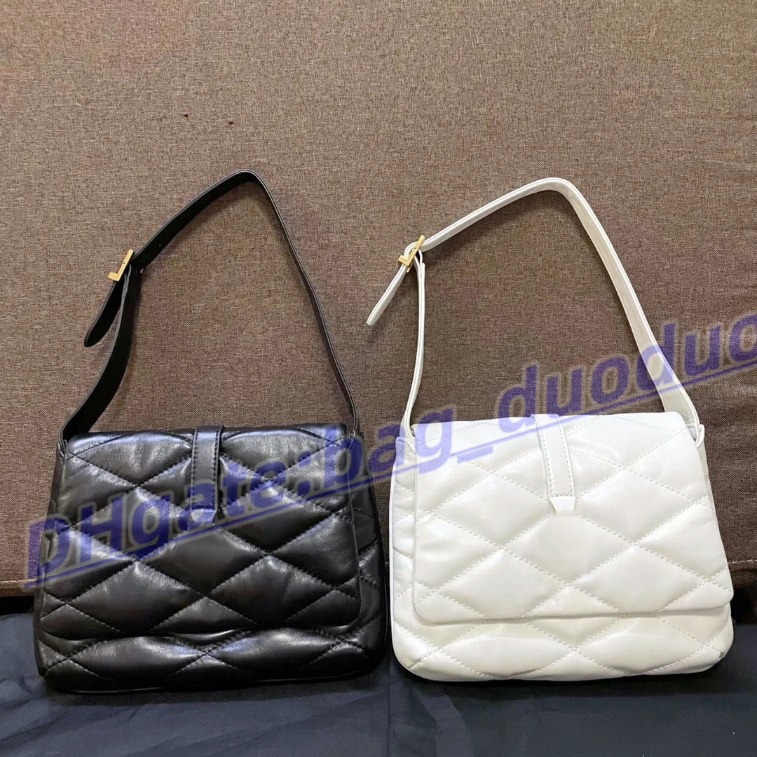 

Luxurys Designers Le 57 tote Shoulder Bag Square quilted overlock Hobo Clutch new style classic totes Womens mens hangdbag quilted Lambskin Handbags Crossbody bags, White