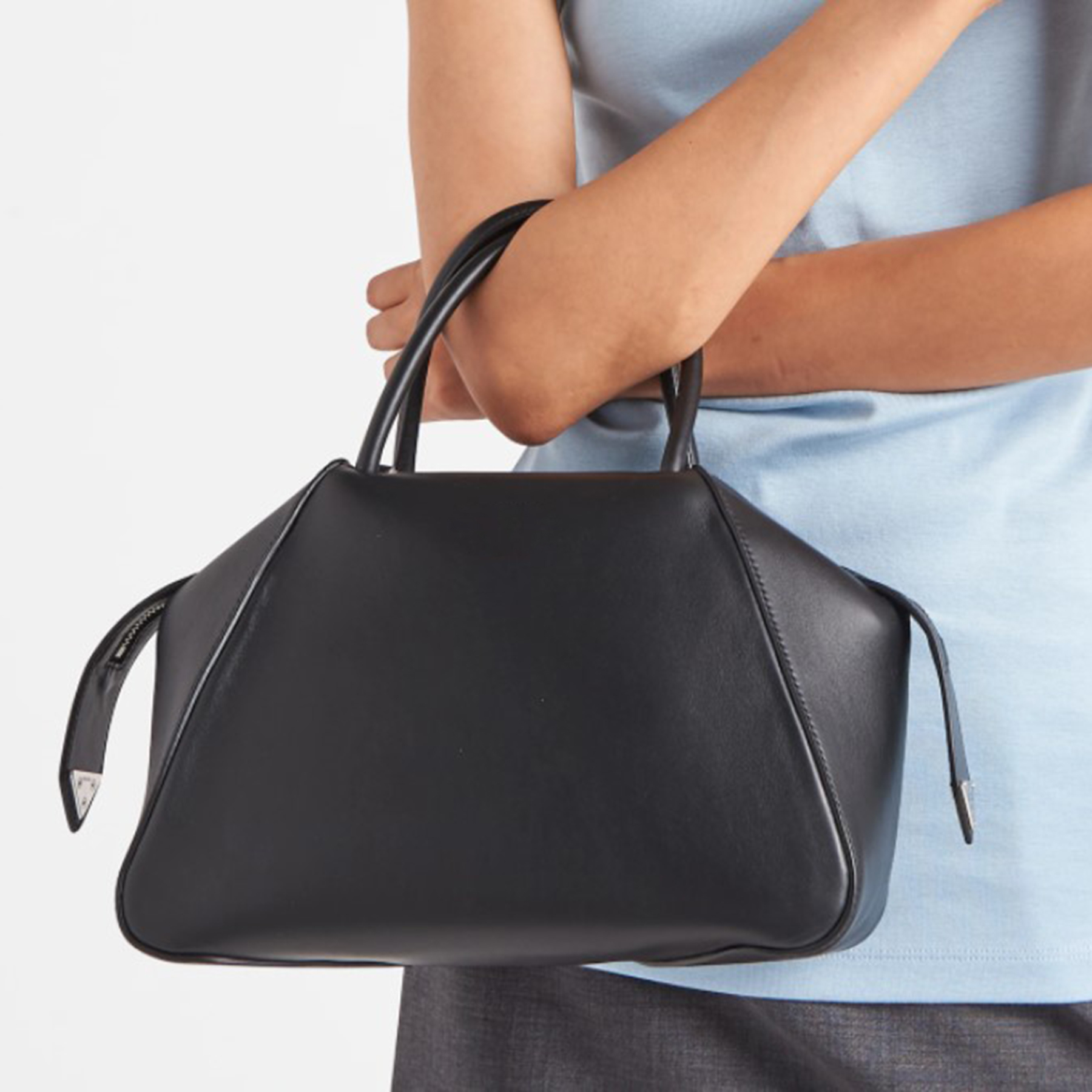 

Small brushed leather hand bag geometric lines Ombre effect tote women metal hardware zipper closure totes nappa leather interior shoulder bags purse, I need see other product