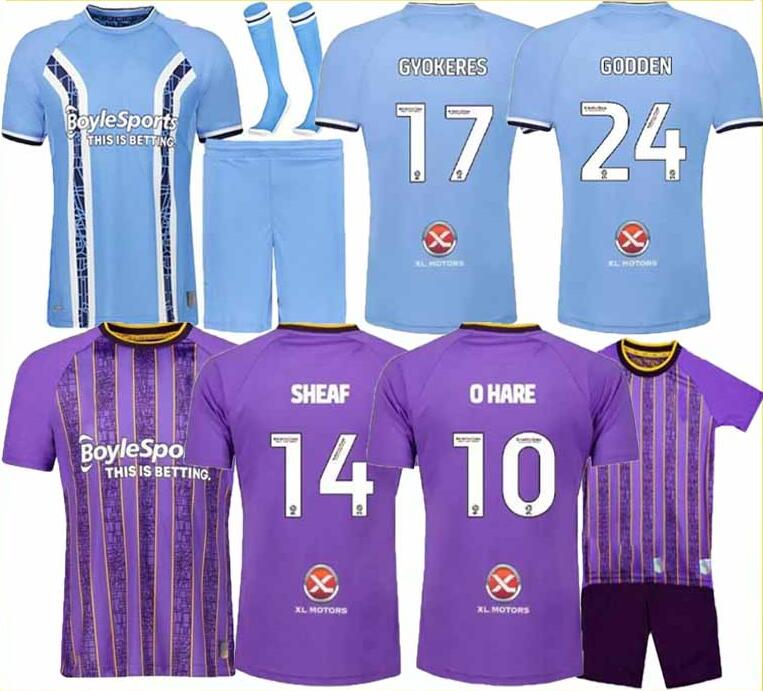 

22/23 Coventry Soccer Jersey 2022 Home #24 GODDEN #10 O HARE #38 HAMER Maillots De Foot shirt #14 SHEAF #17 Gyokeres football Uniform, Away
