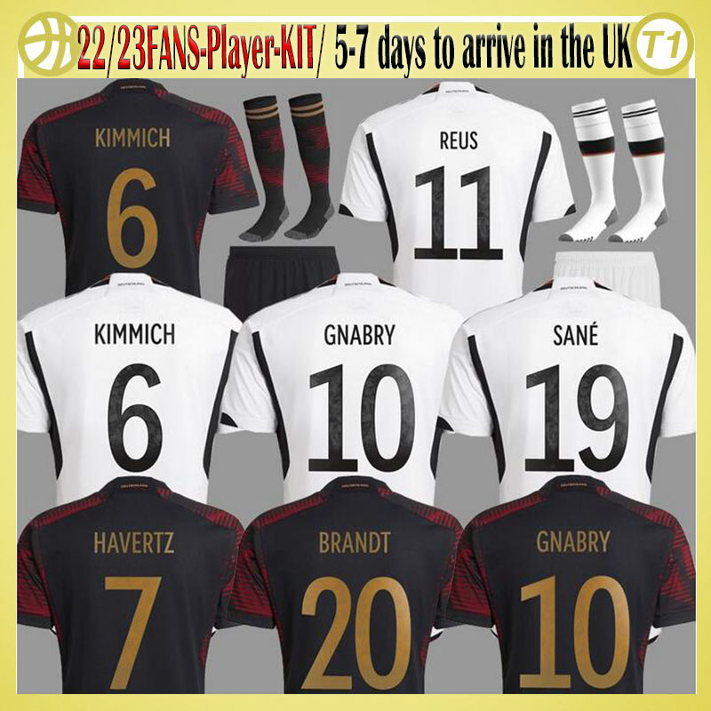 

2022 Soccer Jerseys GermanyS HUMMELS KROOS WERNER MULLER Football shirt t GOTZE SANEA KHEDIRA REUS German 22 23 mens kids kit women uniform Player Fans home away, Away+kit