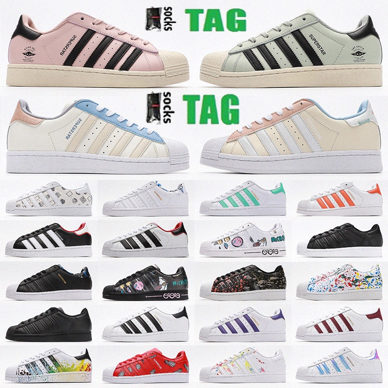 

2022 Mens Womens Smith Casual Shoes White Black Pink Blue Gold 80s pride Sneakers Women Men shell head Sport shoes EUR size 36 45
