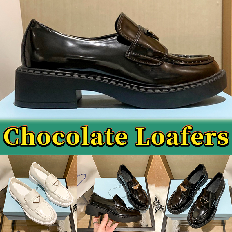 

Monolith Loafers Casual Shoes Designer Women Chocolate glossed-leather loafer Sneakers Brushed Leather ecru suede sabots Platform Sneakers men womens dress shoe, White suede sabots
