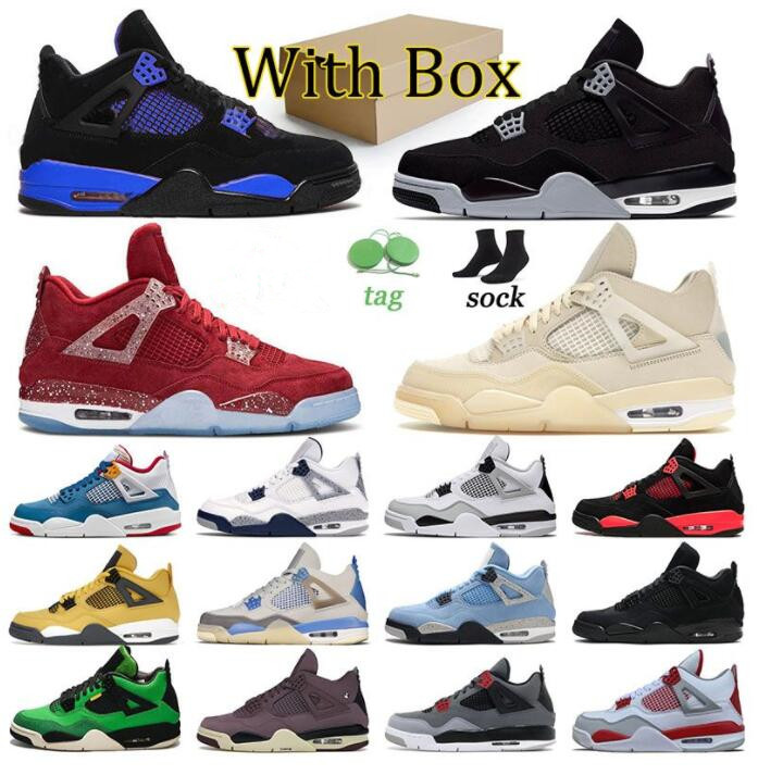 

jumpman 4S OG Men women jumpman 4 Basketball Shoes Military Black 4s Cat Black Red Thunder University Blue Infrared Royalty Cactus Jack outdoor mens, 17