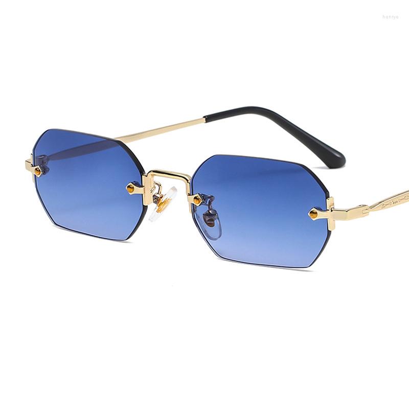 

Sunglasses DOISYER Light Personality Rimless Cut Edge Fashion Ocean Pieces Polygon Tide
