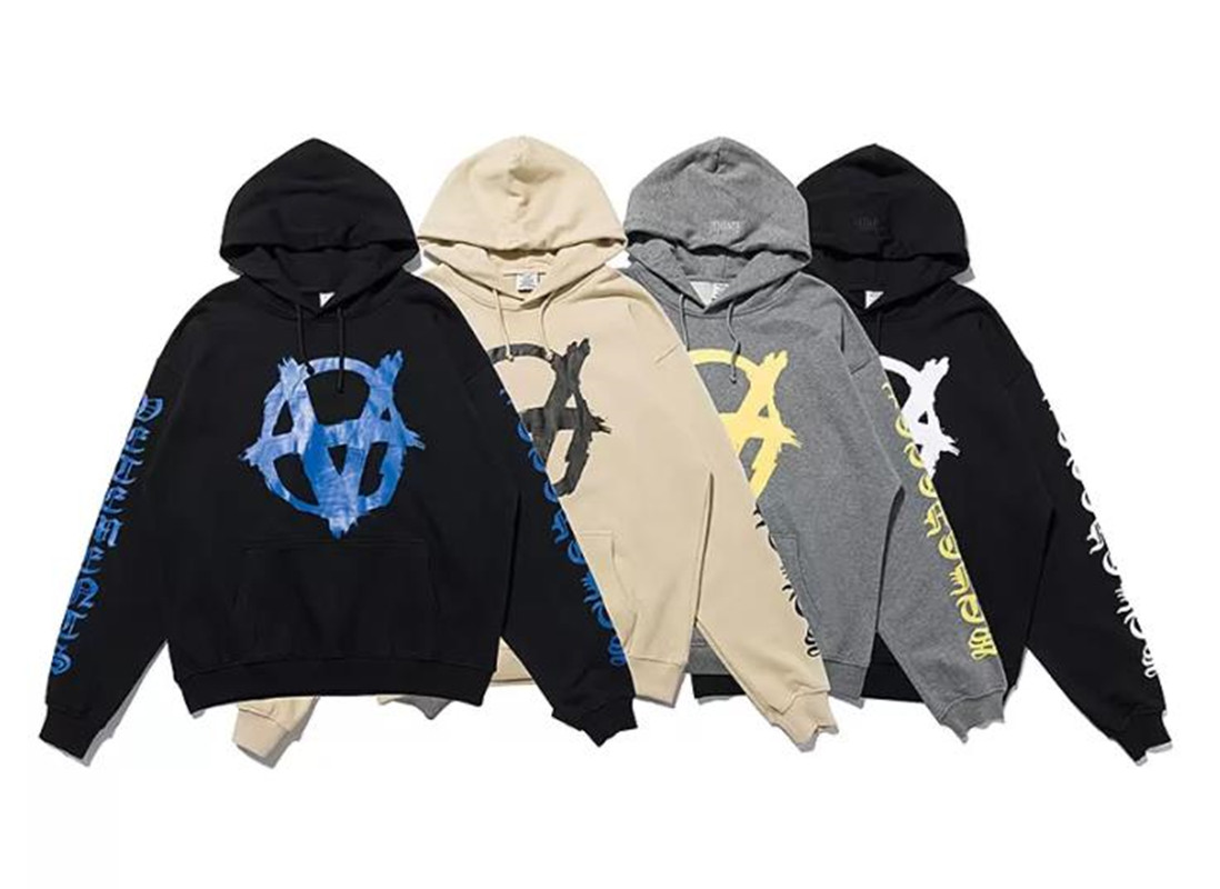 

Designer men hoodies sweatshirt VETEMENTS Anarchy Hoodie Men Women long Sleeve Gothic Logo High Street Sweatshirts Oversized, Hi