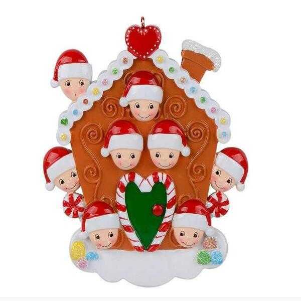

Christmas Ornaments Decorations Quarantine Survivor Resin Ornament Creative Toys Gift Tree Decor Mask Snowman Sanitized Family