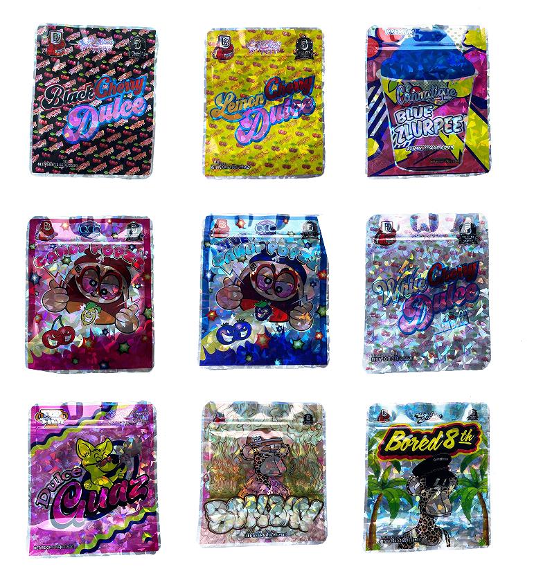

BACKPACKBOYZ 3.5g smell proof mylar bags resealable baggies backpack boyz BB GUARANA BILLY KIMBER ZERBERT BISCOTTI GELATO GELATTI