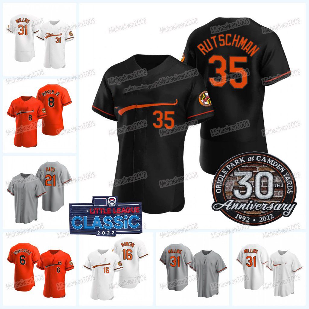 

Baseball Jerseys NEW College Baseball Wears Adley Rutschman 2022 Jersey Little League Classic 30th Patch Cedric Mullins Chris Davis Cal Ripken Jr. Ryan Mount, Youth cool base(with 30th patch)1