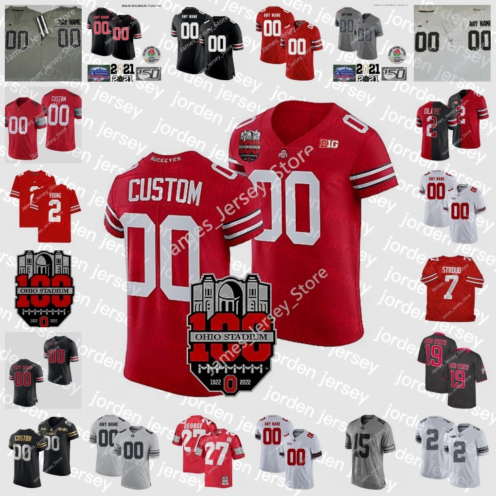 

NEW American College Football Wear 2022 NCAA Ohio State Buckeyes Custom Stitched College Football Jersey 54 Billy Price 7 Damon Webb 77 Mich, 17