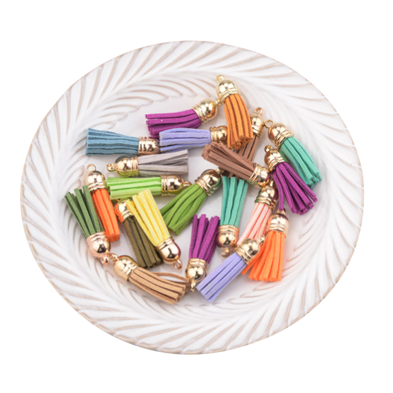 

Colorful Leather Key Rings Charm Tassel Keychains Pendant DIY Jewelry Accessory