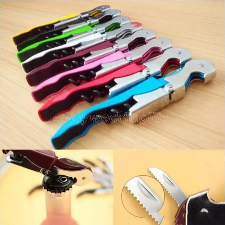 

Wine Opener Stainless Steel Corkscrew Knife Bottle Cap Tainless Steel Bottle Openers Candy Color Multi-Function Wholesale