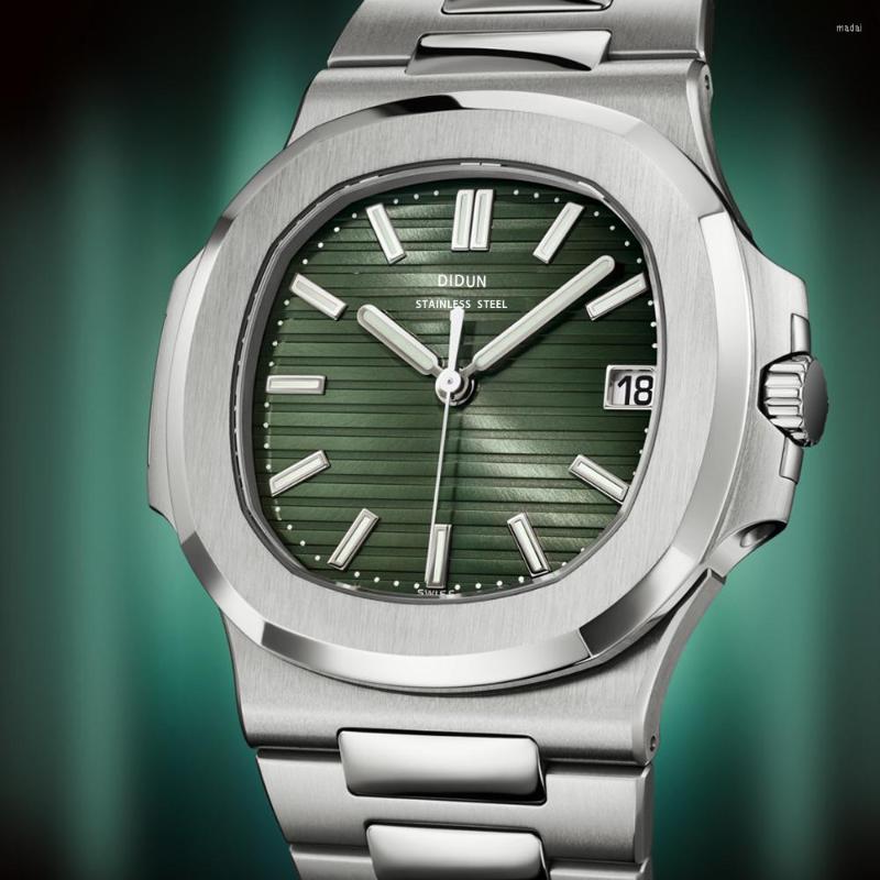 

Wristwatches 2022 DIDUN DESIGN Automatic Men's Watch Stainless Steel MIYOTA Mechanical Wriswatch Japanese Sports Top Luxury Waterproof, Green