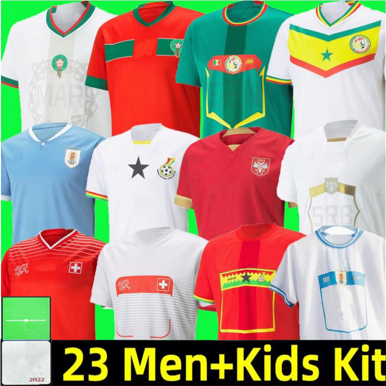 2022 2023 Maroc Soccer Jersey Sénégal Mane Hakimi Ghana 22 23 Suisse Koulibaly Maillot Serbie Uniforms de football