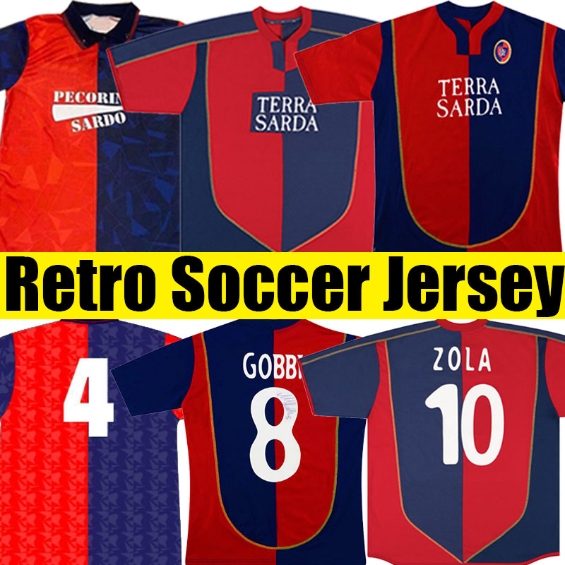 

21/22 Cagliari Calcio Soccer Jerseys Retro 2003 04 05 Zola #10 Gobbi 90 91 92 Nainggolan Joao Pedro Simeone Godin Pellegrini 2021 2022 Kits sock Full sets football jersey, Kaliyali retro 1990-92 home